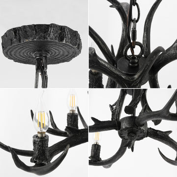 Eldora Adjustable Resin Antler LED Chandelier
